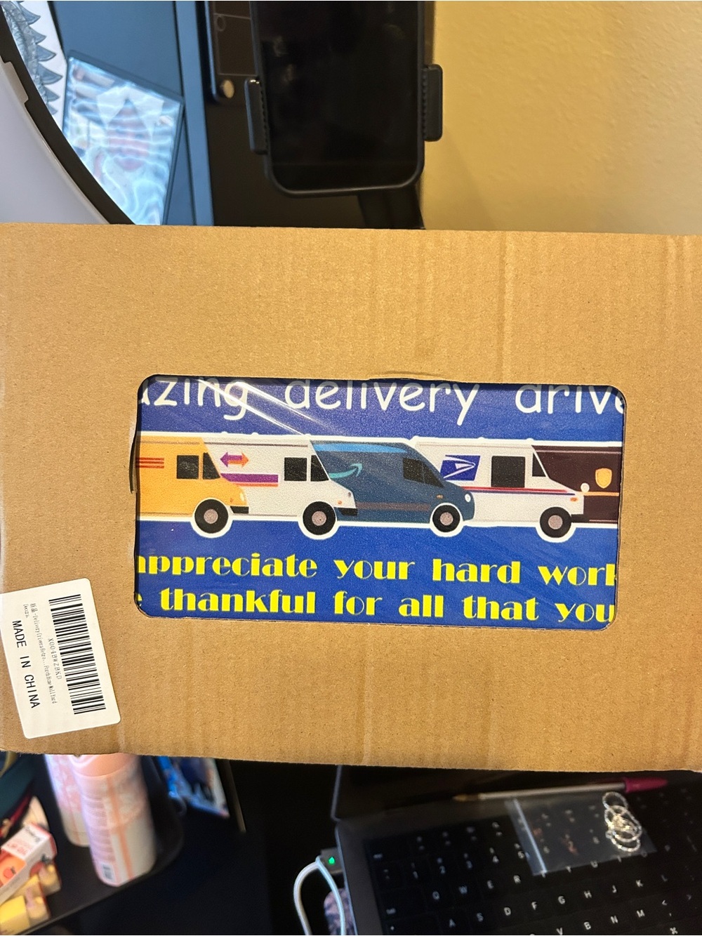 delivery driver sign